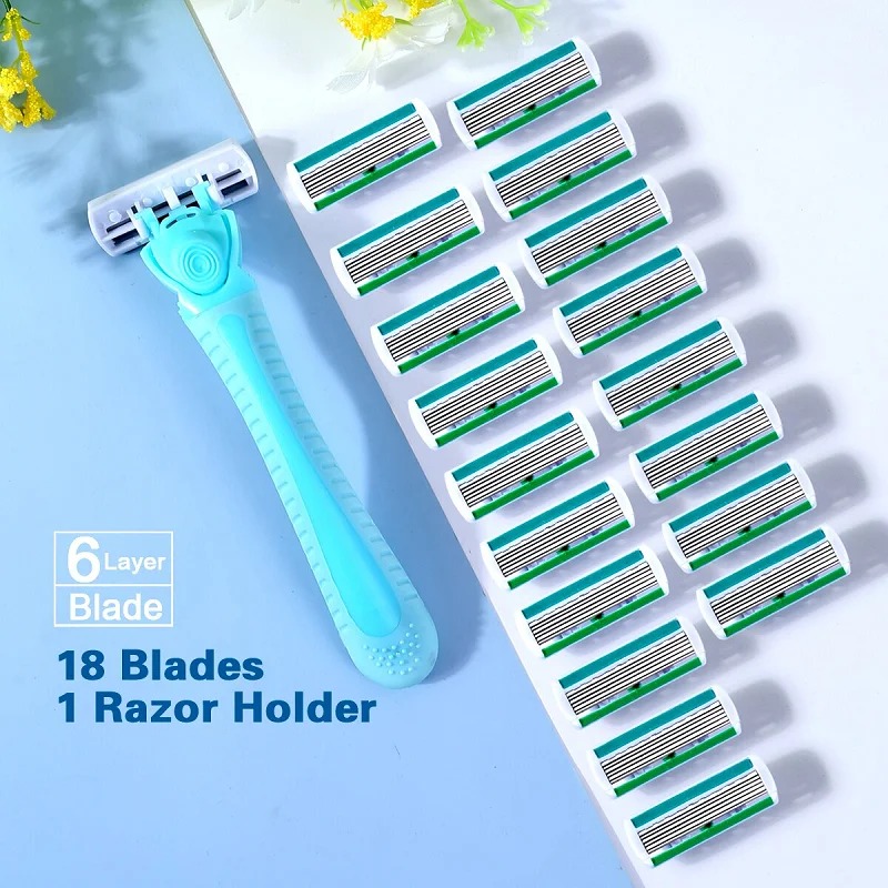 1 mango + 18 cuchillas/maquini - Safety Razor Handle reseña y precio