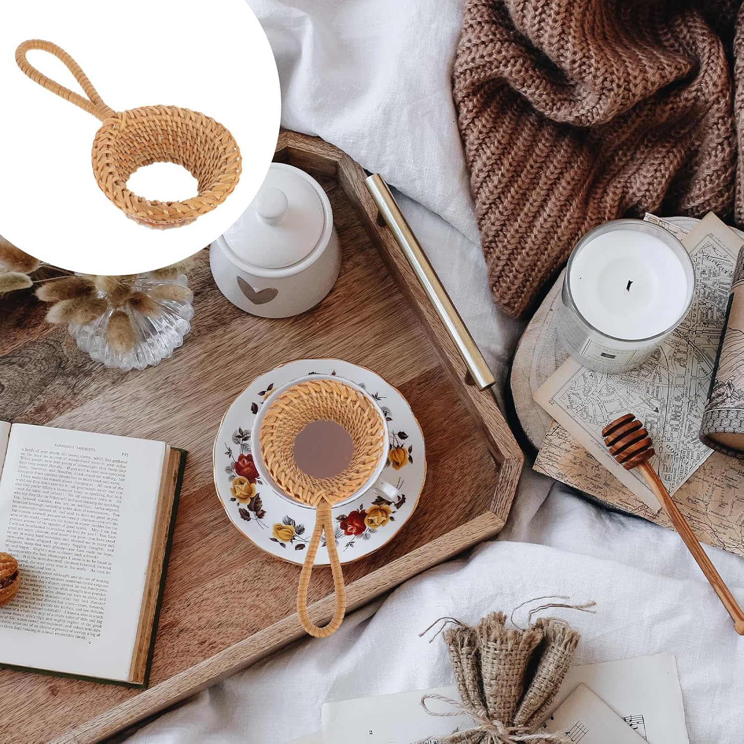 Colador de Té de Ratán Hecho a - Loose Leaf Tea Infuser reseña y precio