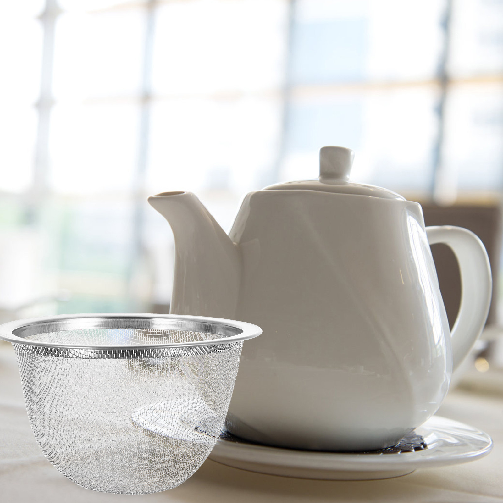 8 filtros de té de acero inoxi - Loose Leaf Tea Infuser reseña y precio